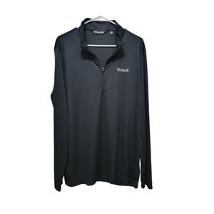 Travis Mathew Performance Mens Half Zip Black Size Xl